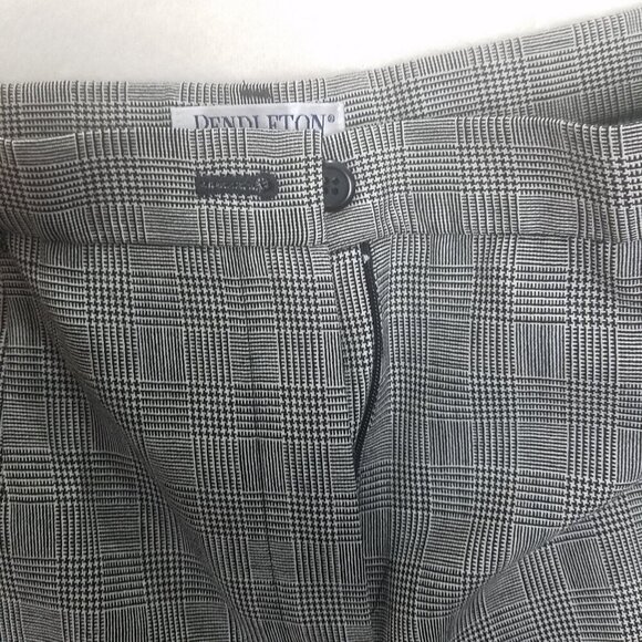 Vintage Pendleton Pants Women’s 12 lined Plaid Hound's-tooth Wool High Rise - Picture 7 of 11